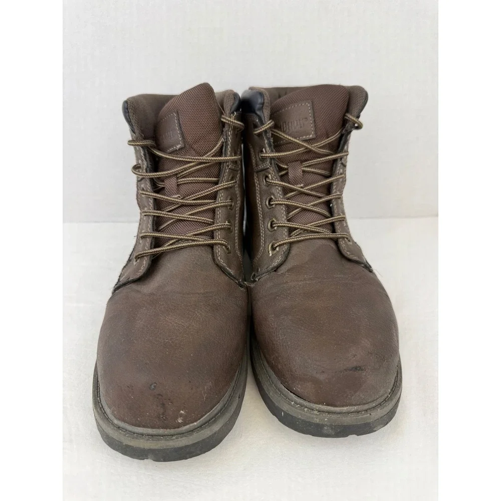 Denali Mens Brown Work Boots‎ Lace Up Ankle Lug Sole A15U008A-5 Size 10